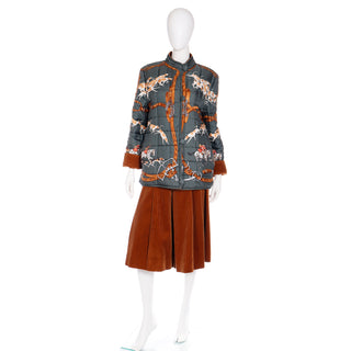 Hermes outfit with a reversible coat and culottes