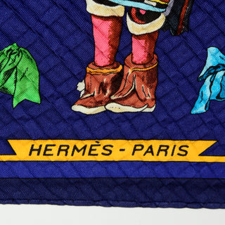 1992 Hermès Kermit Oliver Plisse Pleated Kachinas Silk Scarf Paris
