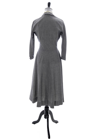 1950s vintage I Magning dress with dickie in black and white