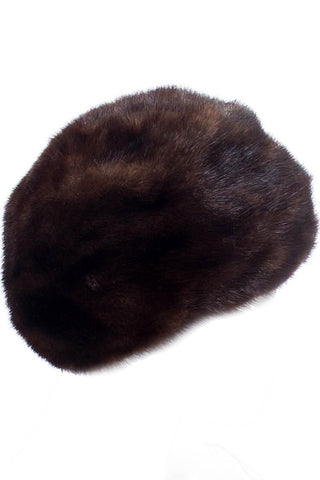 Vintage brown fur hat from I Magnin - mink perfection - Dressing Vintage