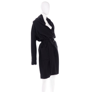 Isaac Mizrahi Vintage Black Wrap Coat with Belt