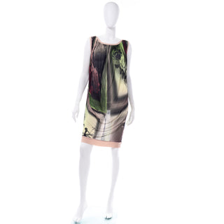 Vintage Jean Paul Gaultier Maille Femme Photograph Dot Print Dress Sleeveless