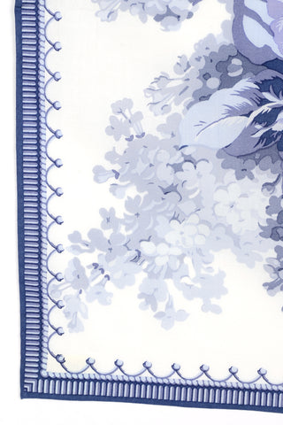 Jim Thompson Blue and White Floral Cotton Scarf