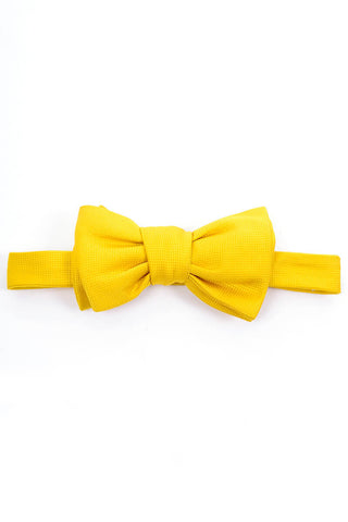 Yellow Jim Thompson Thai Silk Vintage Bow Tie