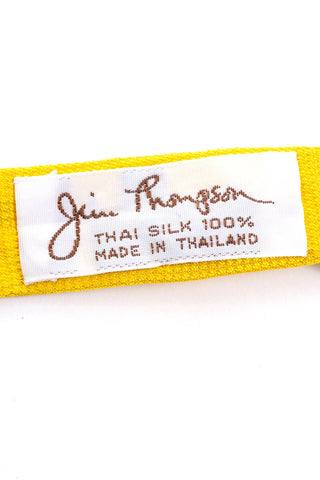 Jim Thompson Yellow Silk vintage pre tied bow tie