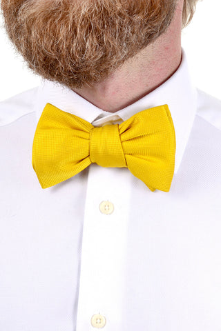 1980s Yellow Jim Thompson silk bow tie