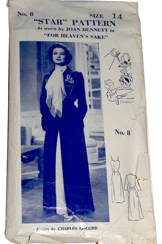 Star Pattern Charles LeMaire Joan Bennett Sewing Robe