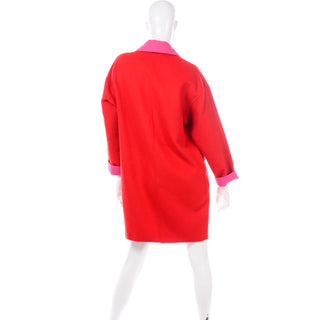 Kate Spade Red and Pink Coat with Buttons