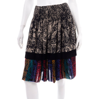 Vintage Koos Van den Akker Couture 2 Pc Collage Patchwork Vintage Dress Skirt & Blouse