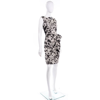 Lanvin 2011 Alber Elbaz Dress Crinkle Abstract Print Silk Sleeveless