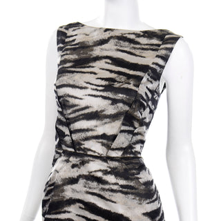 Lanvin 2013 River Collection by Alber Elbaz Zebra Print Sleeveless Dress