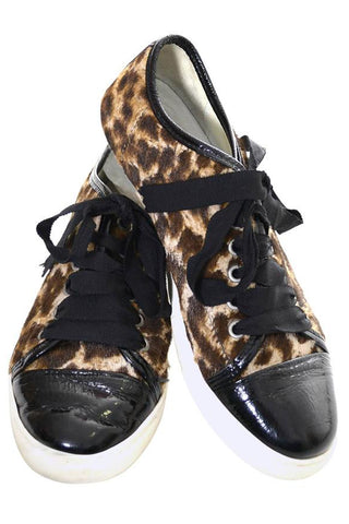 Lanvin vintage cheetah print tennis shoes