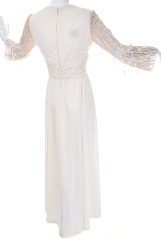 Lilli Diamond Maxi Dress in Off White 1970's 