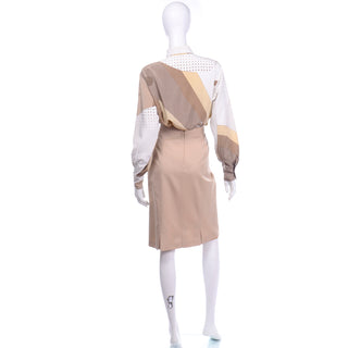 1980s Louis Feraud Pattern Mix Blouse and Skirt