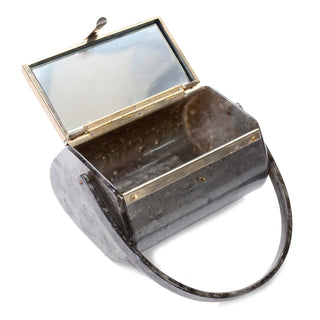 Vintage 1950s Grey Lucite Handbag box purse bag