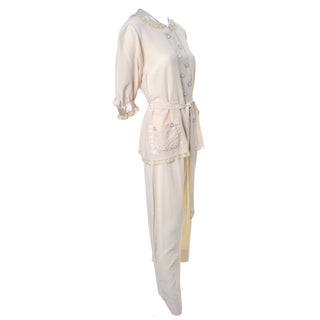1940s Vintage silk pajamas Saks Fifth Avenue Soie