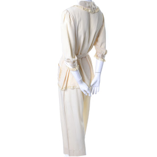 Vintage silk pajamas Saks Fifth Avenue Soie 2 pc