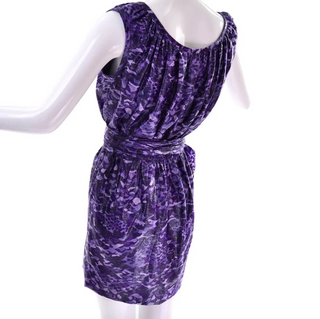 Sleeveless Marc Jacobs purple metallic animal print dress
