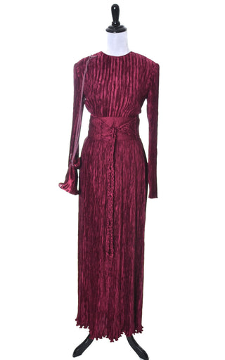 Mary McFadden Couture Fortuny style pleated silk 3 piece evening dress - Dressing Vintage