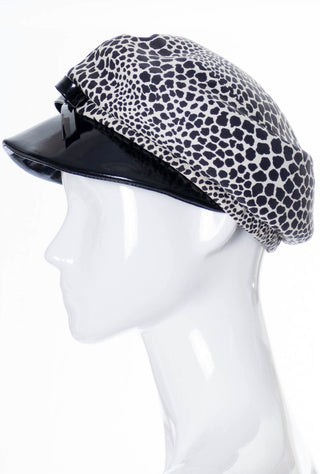 1960s Hat May Co. Leopard Print Vintage Newsboy - Dressing Vintage