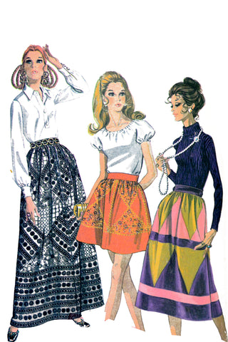 McCalls 2300 Vintage 1970 Patchwork Skirt Sewing Pattern