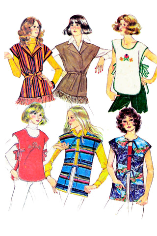 Uncut McCalls 5114 Vintage 1976 Tops & Vests Sewing Pattern