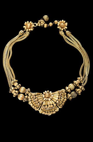 Miriam Haskell signed multi strand vintage necklace - Dressing Vintage