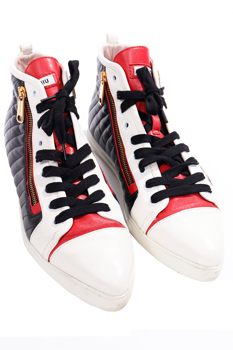 miu miu pointed toe sneakers