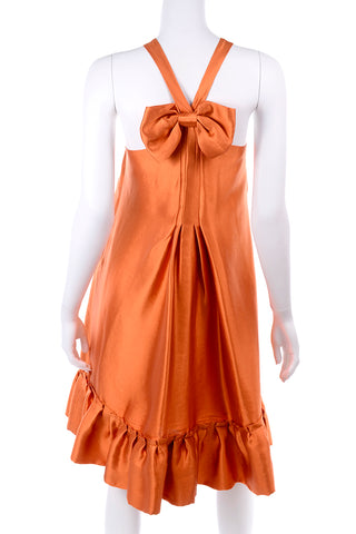 Moschino Orange silk tent dress