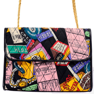 Vintage Nicole Miller Novelty Shopping Theme Handbag Shopaholic