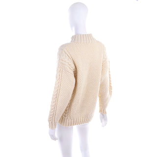 Vintage Norm Thompson Wool Fisherman's Sweater