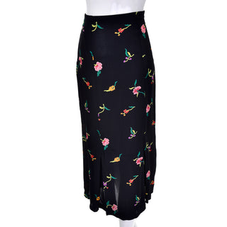 Floral Silk Fish Tail Norma Kamali Skirt
