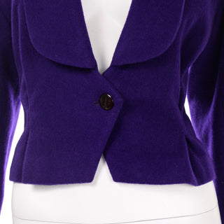 Norma Walters Deadstock Vintage purple jacket cashmere blend