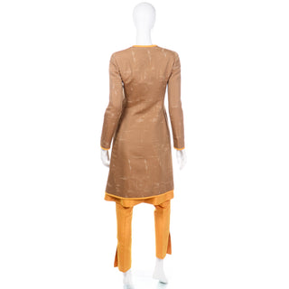 Oscar de la Renta vintage dress coat and pants 1960s inspired