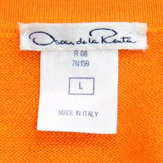 Resort 2008 Oscar de la Renta Tangerine Cashmere Silk Cropped Bolero Sweater Top