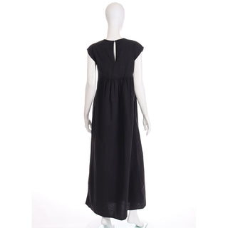 1980s Oscar de la Renta Black Pink & Blue Cotton Dress W Bird Applique