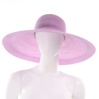 Vintage Purple Patricia Underwood Woven Wide Brim Summer Hat