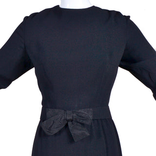 Mid Century Pattullo-Jo Copeland 1960s vintage black dress with ruffles