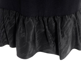 Pattullo-Jo Copeland 1960s vintage black dress w moire ruffles