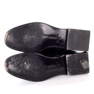 Unique Pierre Hardy Black Leather Booties Faux Fur & Square Heel 37