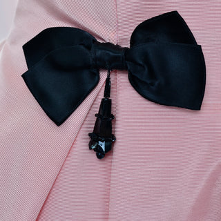 Victor Costa Dress Pink Bergdorf Goodman Black Bows