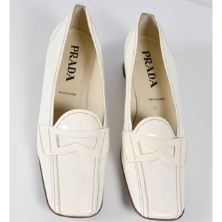 Vintage Prada Loafer Shoes in White