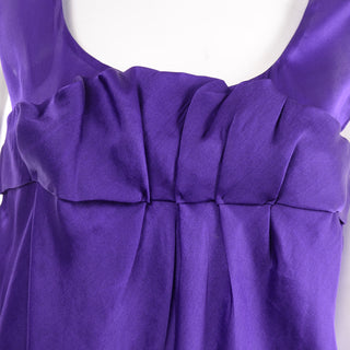 MiuMiu Miu Miu Purple Silk Top Gathered