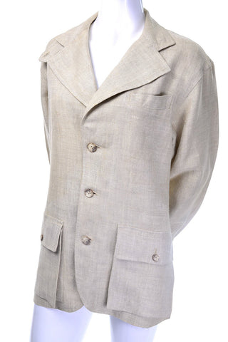 Ralph Lauren Henri Bendel Vintage Linen Jacket Coat