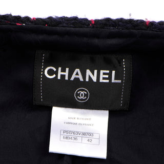 Chanel 2015 Paris Salzburg Runway Blue Red Tweed Jacket $14250 42