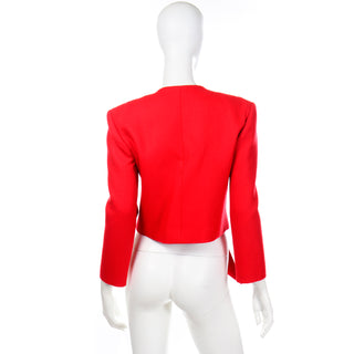 Rare Vintage Pierre Cardin Red Avant Garde Wool Jacket