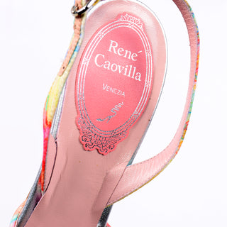 René Caovilla Jeweled Slingback Shoes New w Original Box Size 36.5 Venezia