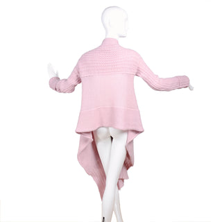 2003 Rick Owens Trucker Collection Pink Wool Wrap Cardigan Sweater