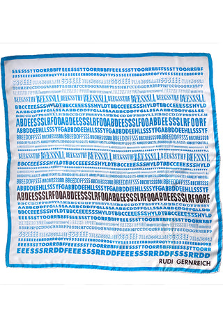 1960s Rudi Gernreich Vintage Silk Alphabet Scarf
