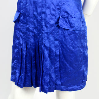 1990's pleated vintage blue Versace vintage dress